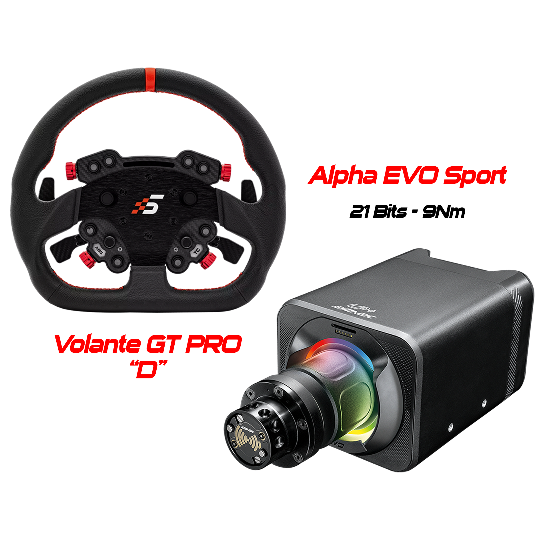 Sim Racing Evolt Racing Kit Simracing EVO Sport + Volante GT PRO-D | SimRacing Store