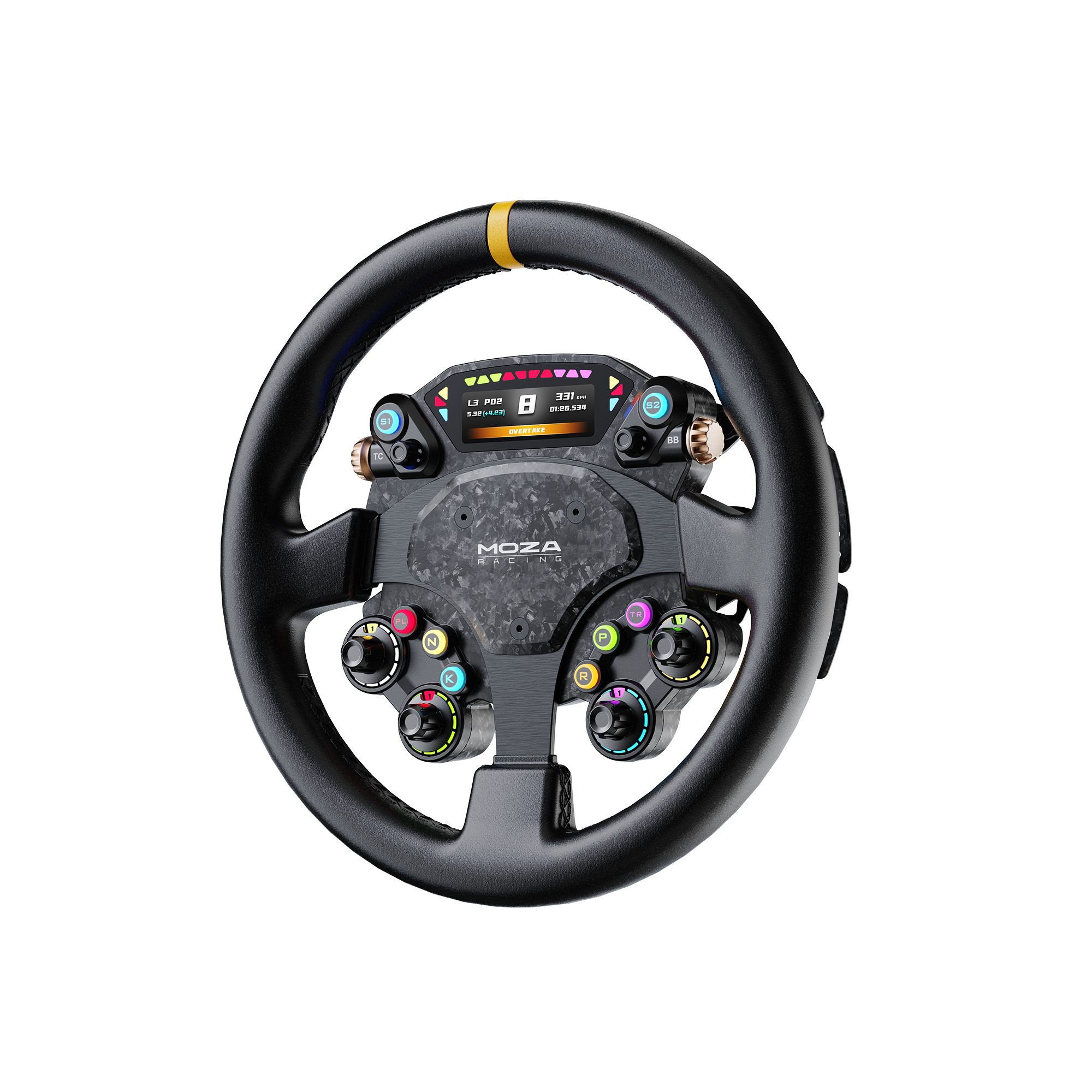 evas magnéticas de carbono forjado del volante MOZA CS Pro