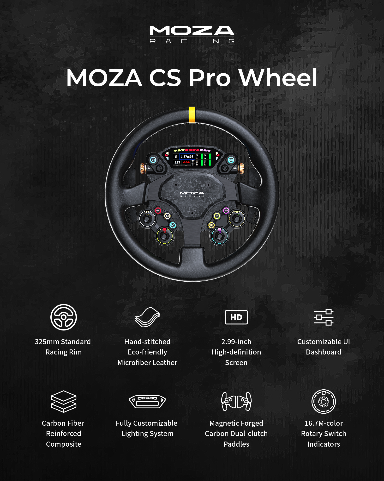 Volante MOZA CS PRO - Imagen 8